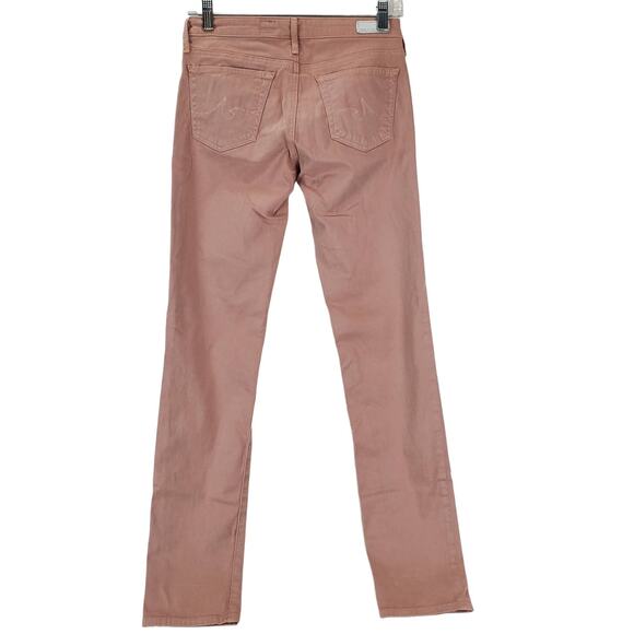 AG Adriano Goldschmied Y2K The Stilt Cigarette Leg Pants Blush Pink Size 26 - Picture 3 of 14